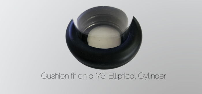 Cushion on a 1.75" diameter elliptical cylinder