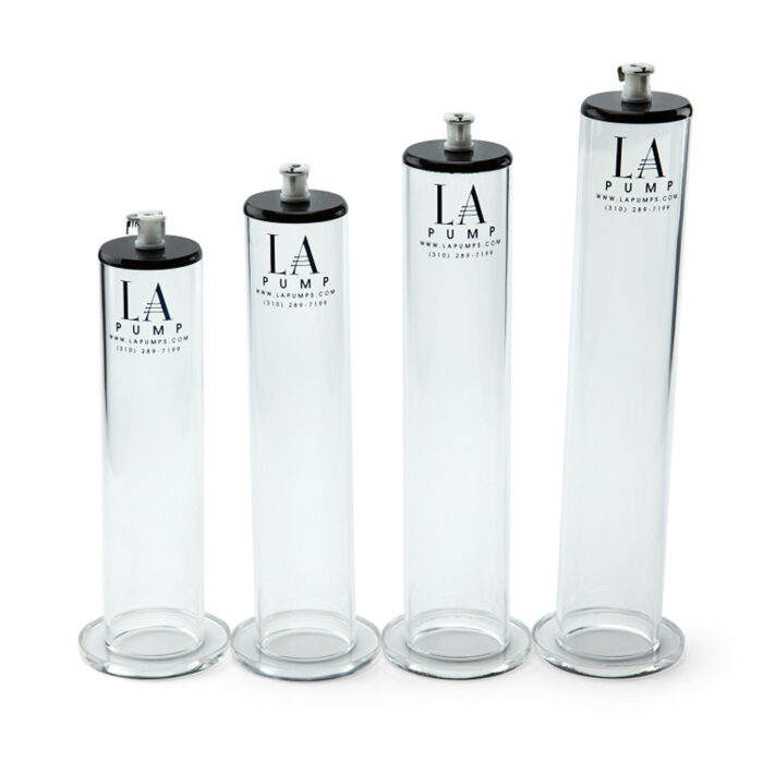 Group image of penis cylinders. From short length to very long length.