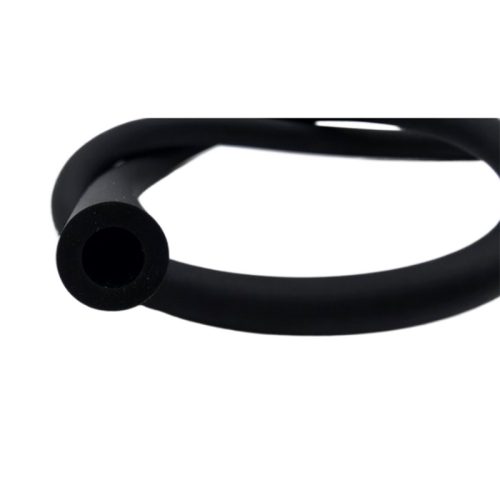 Close up image of black silicone hose showing the inner diameter