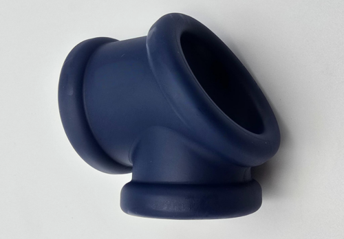 Opening of blue silicone 3-way contoured ball stretcher