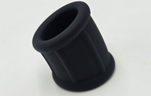 Contoured Silicone Ball Stretcher made from soft black silicone