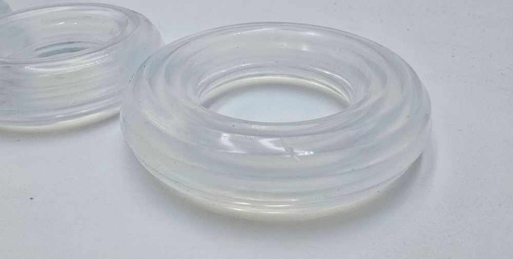 Close-up view of Frosted Silicone Restriction Ring