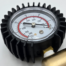 Premium rubber gauge protection cover installed on L.A. Pump brass vacuum pump gauge